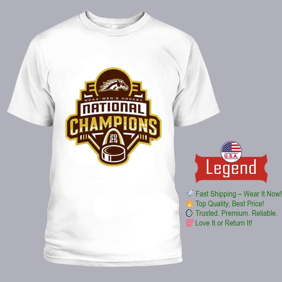 Michigan Broncos 2025 NCAA Frozen Four Men's Ice Hockey National Champions Official Logo Shirt