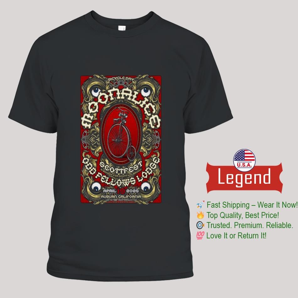 Moonalice Auburn, California April 20, 2025 Odd Fellows Lodge Shirt