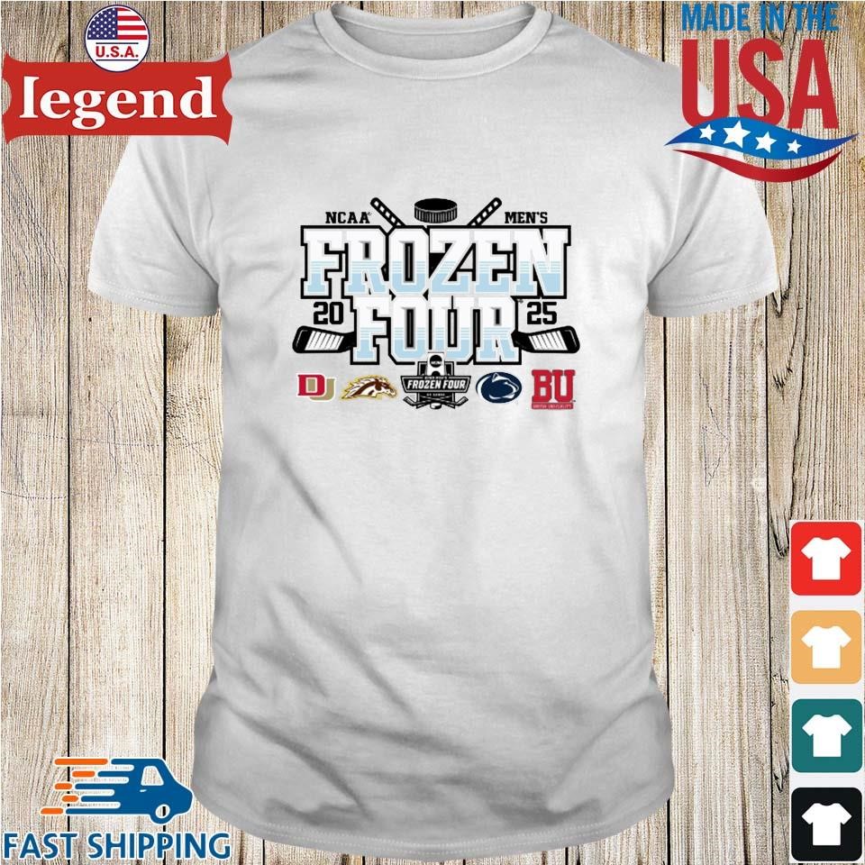 NCAA Men's Frozen Four Hockey 2025 Denver, Michigan, Penn State, Boston Shirt