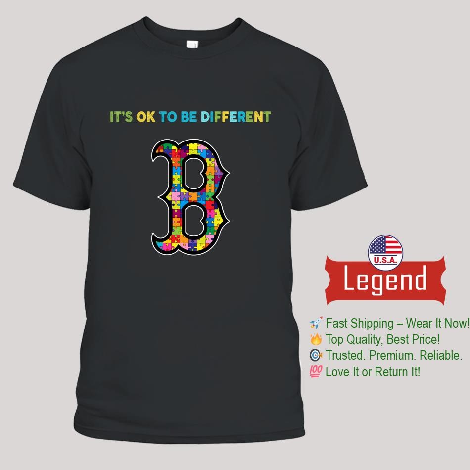 Official MLB Boston Red Sox It's Ok To Be Different Autism 2024 Shirt