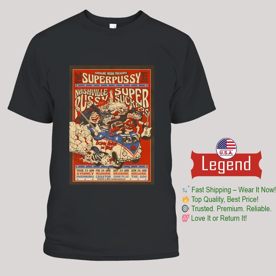 Official Nashville Pussy & The Supersuckers SuperPussy Tour 2025 Shirt