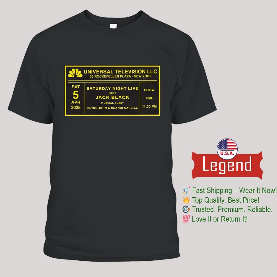 Official SNL 50 Concert Tee Show 16 Jack Black, Elton John & Brandi Carlile Shirt