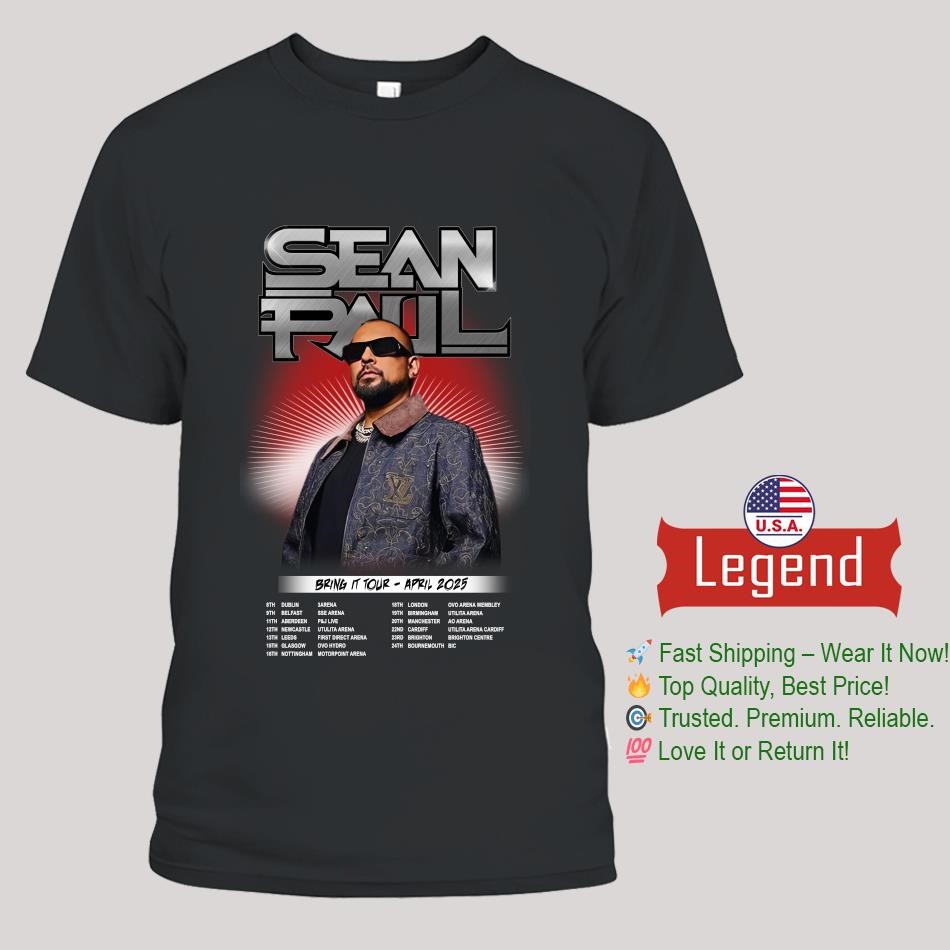 Official Sean Paul Bring It Tour -April 2025 Shirt