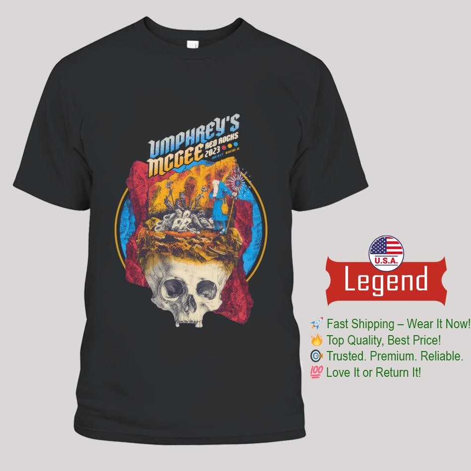 Official Umphrey's Mcgee Red Rocks 2023 Skull T-shirt