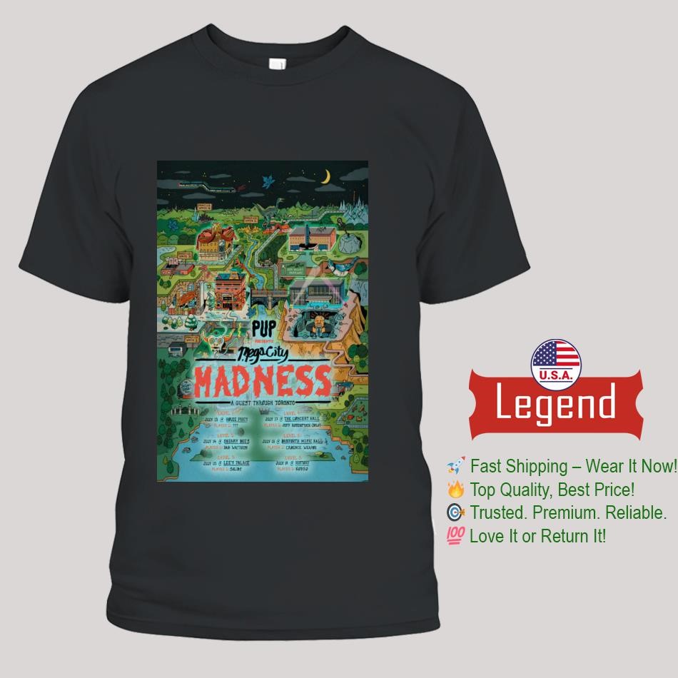 Pup Toronto Six Shows July 13-19 2025 Tour Shirt