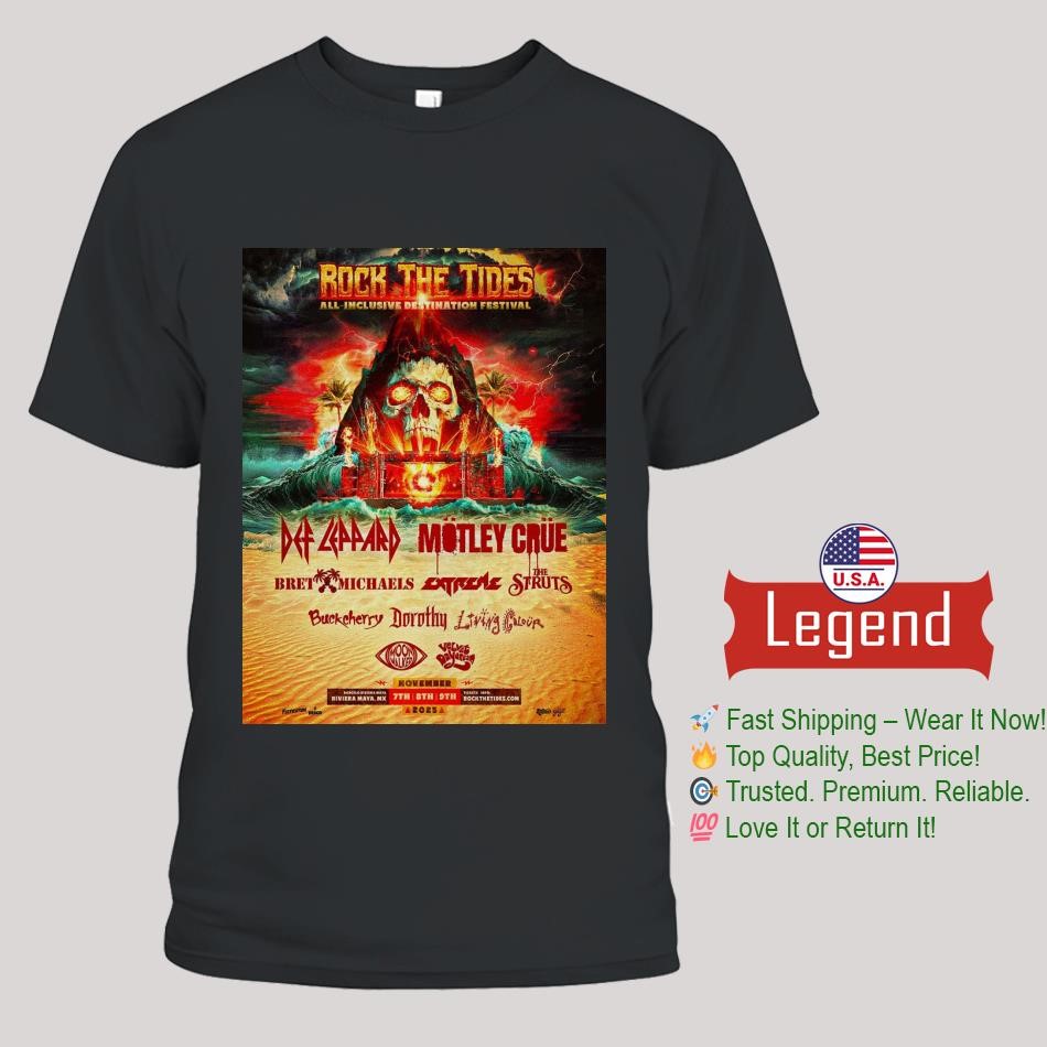 Rock The Tides All Inclusive Destination Festival 2025 In Riviera Maya Mexico At Barcelo Riviera Maya On November 7 8 9 2025 Shirt