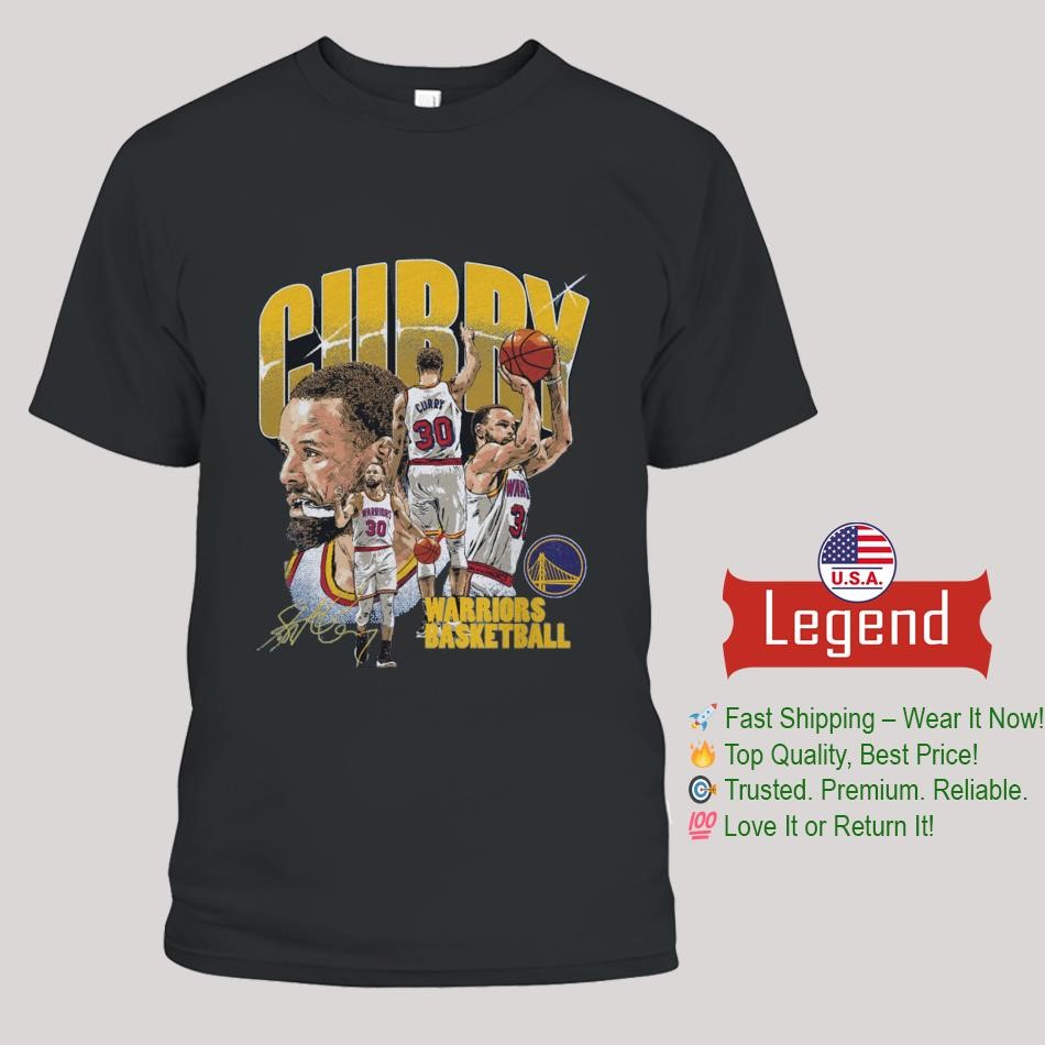 Steph Curry Golden State Warriors Collage Signature 2025 Shirt