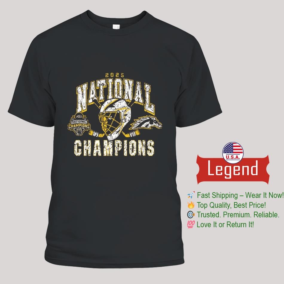 Summit Sportswear Western Michigan Broncos Brown 2025 National Men's Hockey Champions Shirt