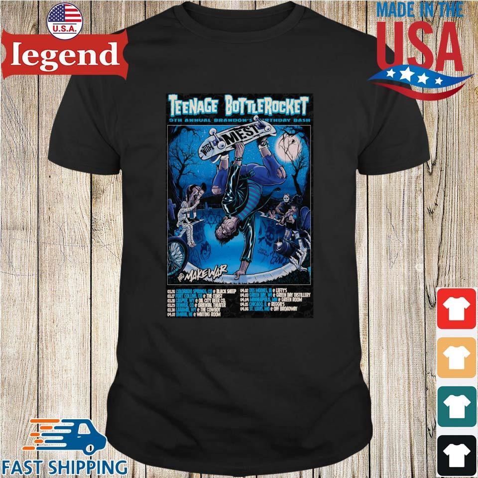 Teenage Bottlerocket 9th Annual on's Birthday Bash Tour 2025 Shirt