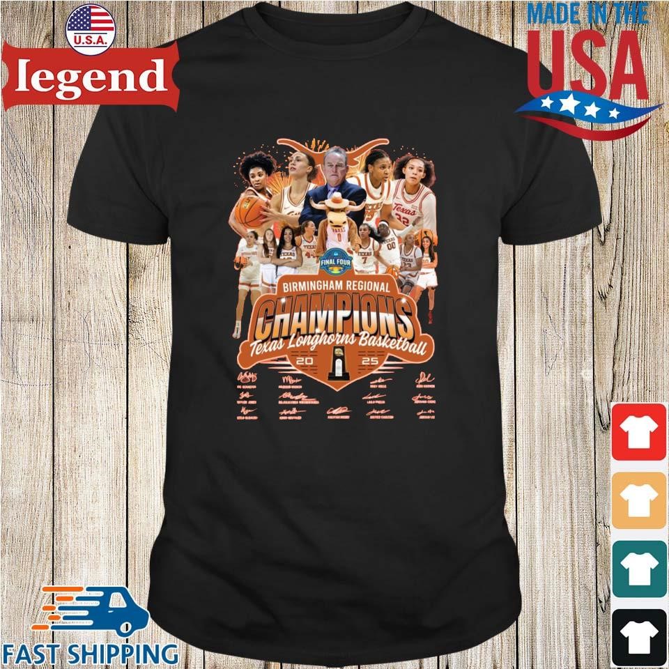 Texas Longhorns 2025 Women's Basketball Final Four Signatures Shirt