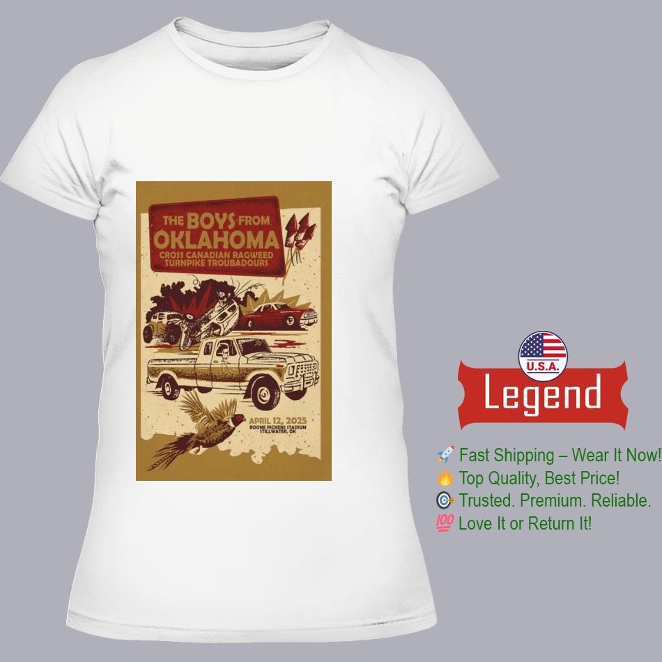 The Boys From Oklahoma Boone Pickens Stadium April 12 2025 Stillwater, OK Show Lady's T-Shirt