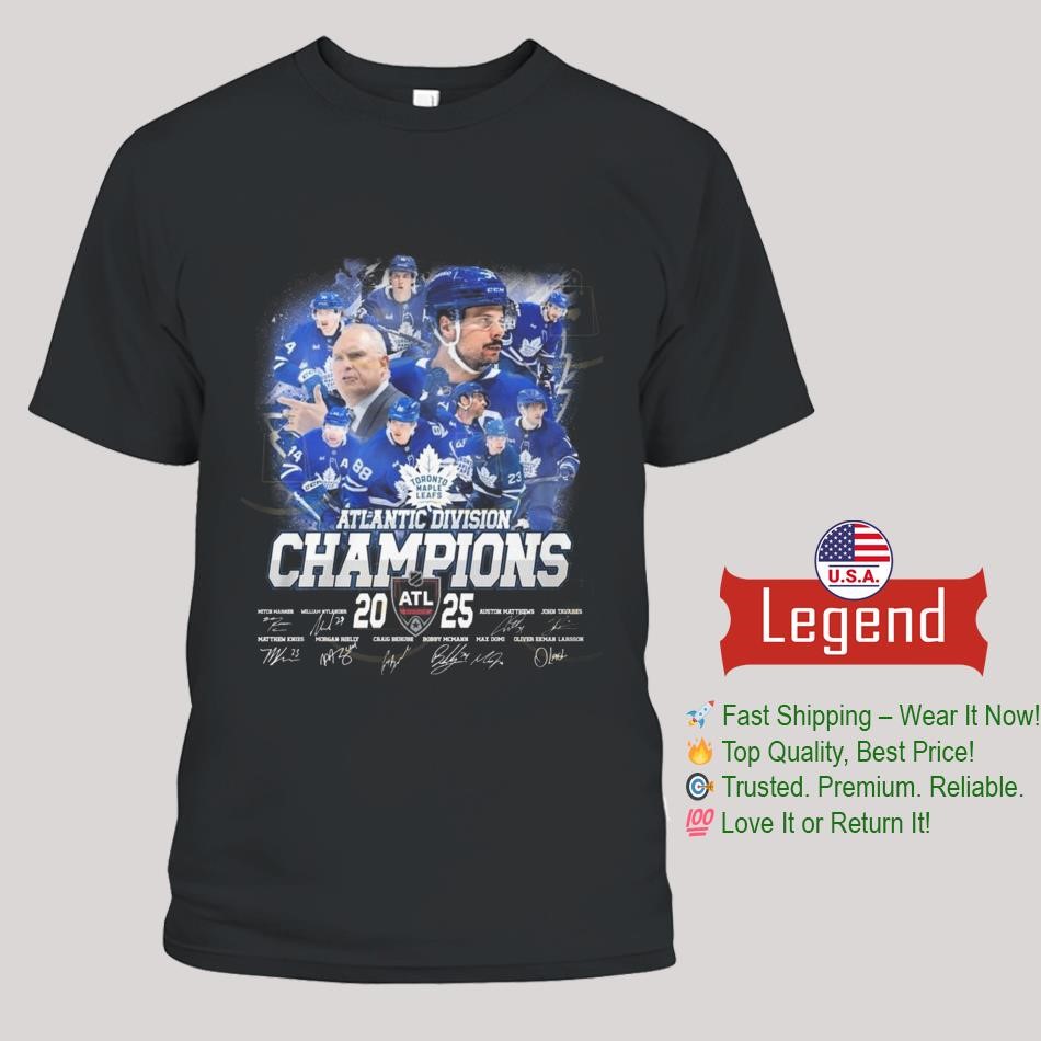 Toronto Maple Leafs Atlantic Division Champions 2025 Signatures 2025 Shirt