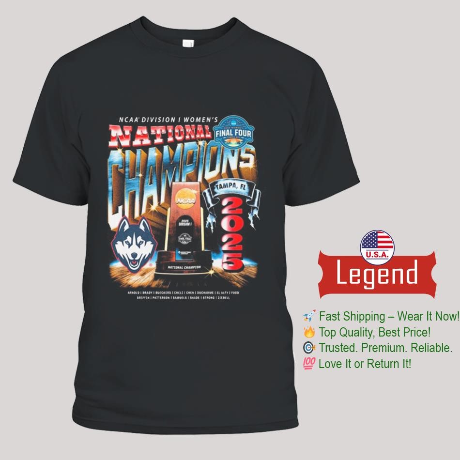 UConn Huskies 2025 NCAA Division I Women's Basketball National Champions Vintage Shirt