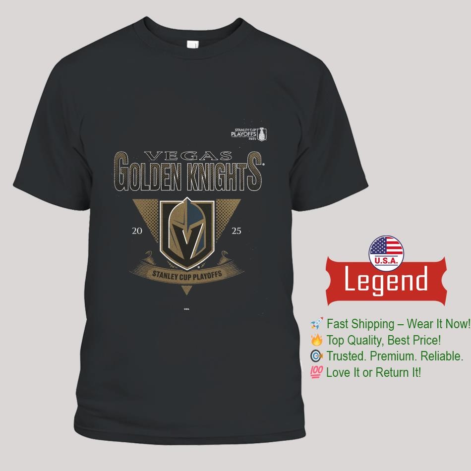 Vegas Golden Knights 2025 Stanley Cup Playoffs Crossbar Tri-Blend Shirt