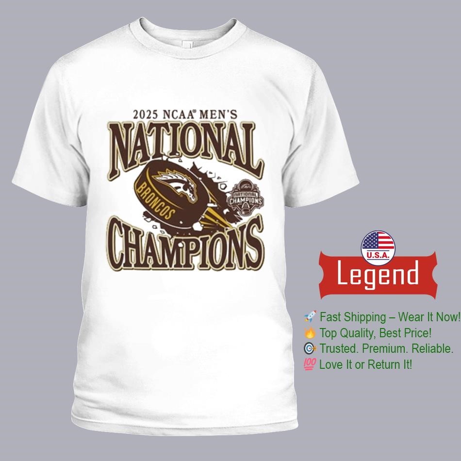 Western Michigan Broncos 2025 National Men's Hockey Champions Shirt