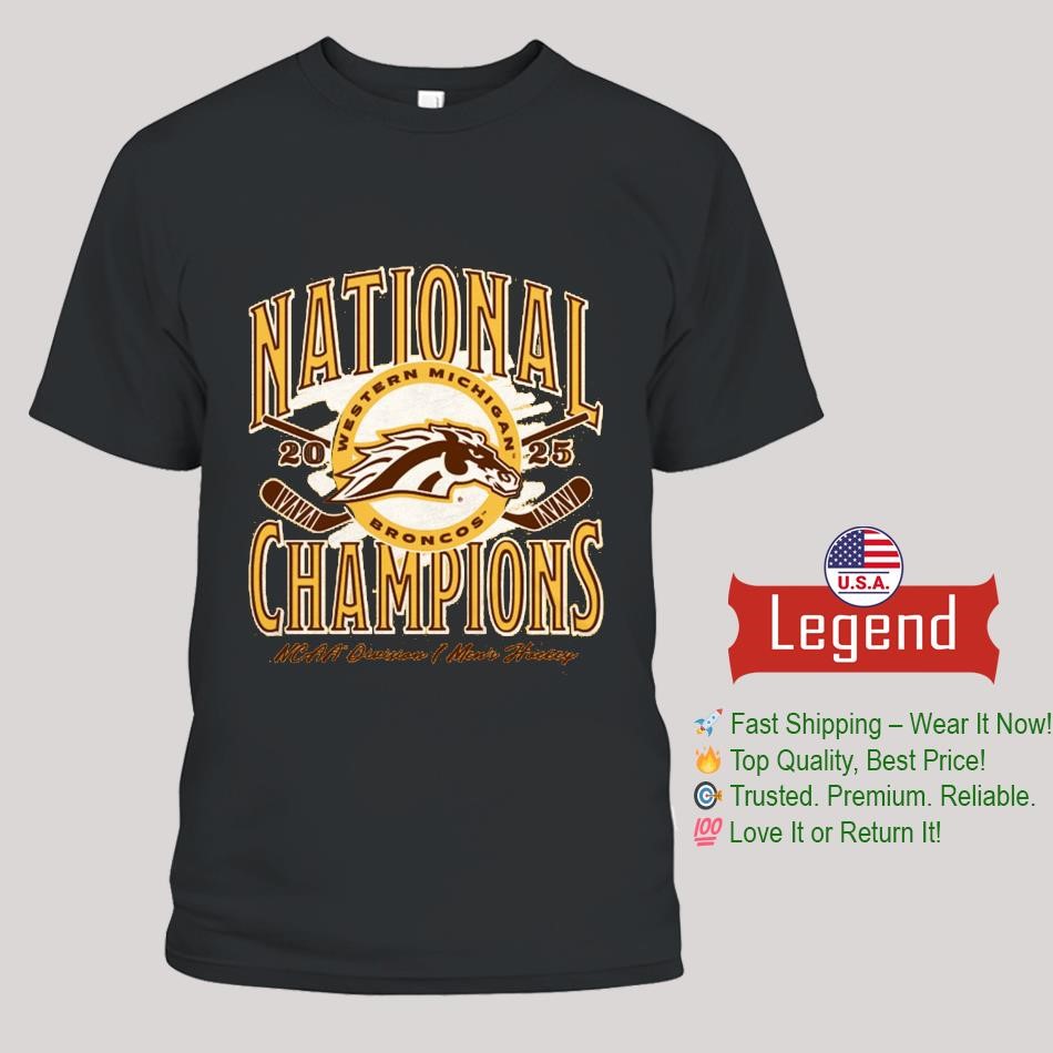 Western Michigan Men's Hockey 2025 National Champs Shirt