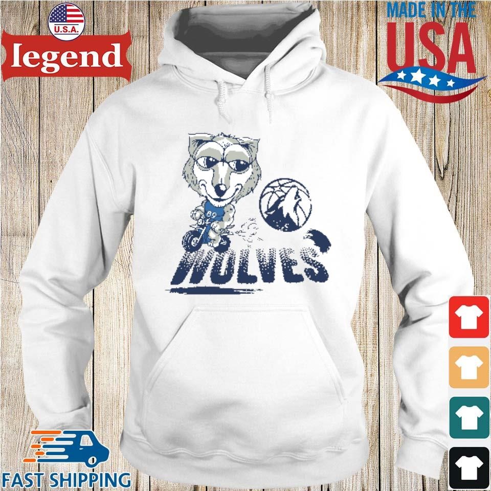 Minnesota Timberwolves Mascot Riding Motorbike Hoodie