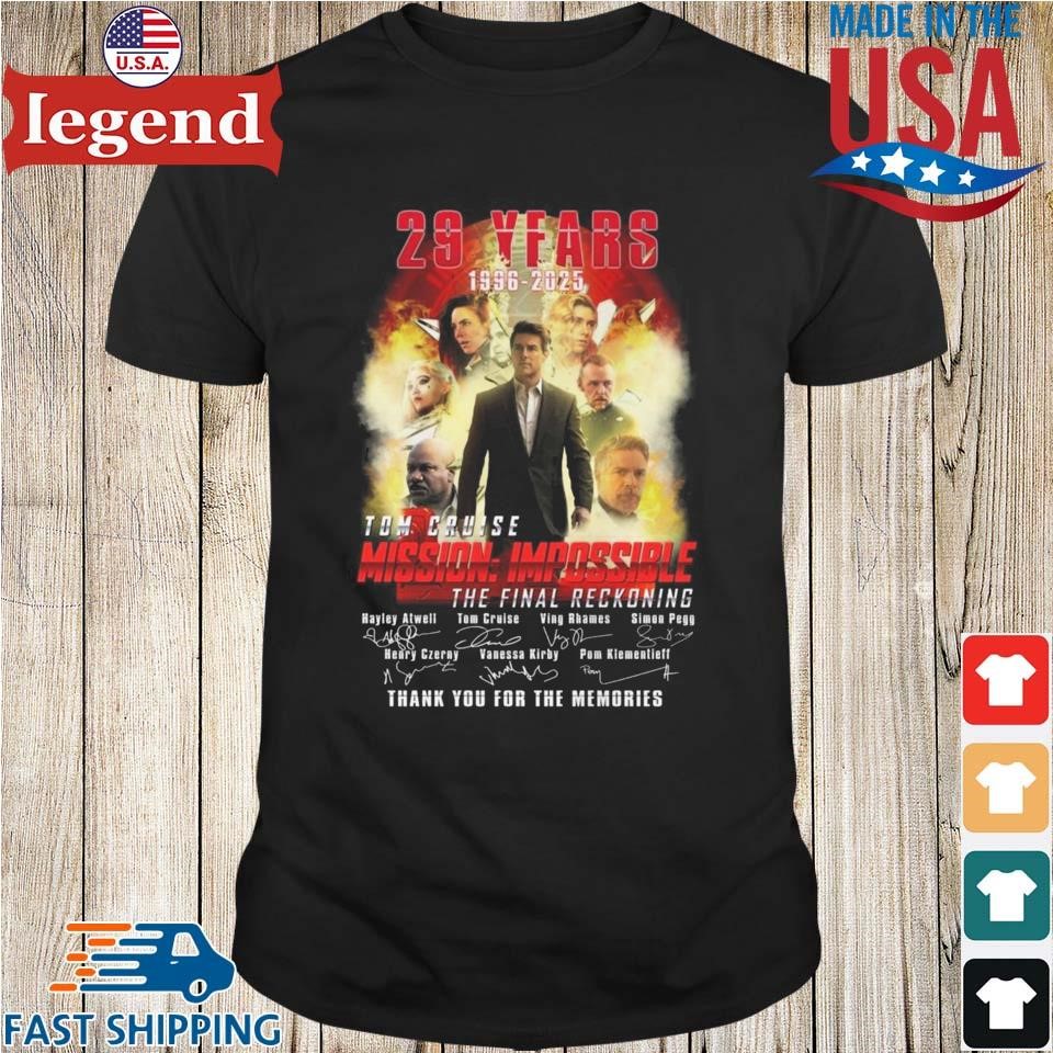 Tom Cruise x Mission Impossible The Final Reckoning Thank You For The Memories Signature Shirt