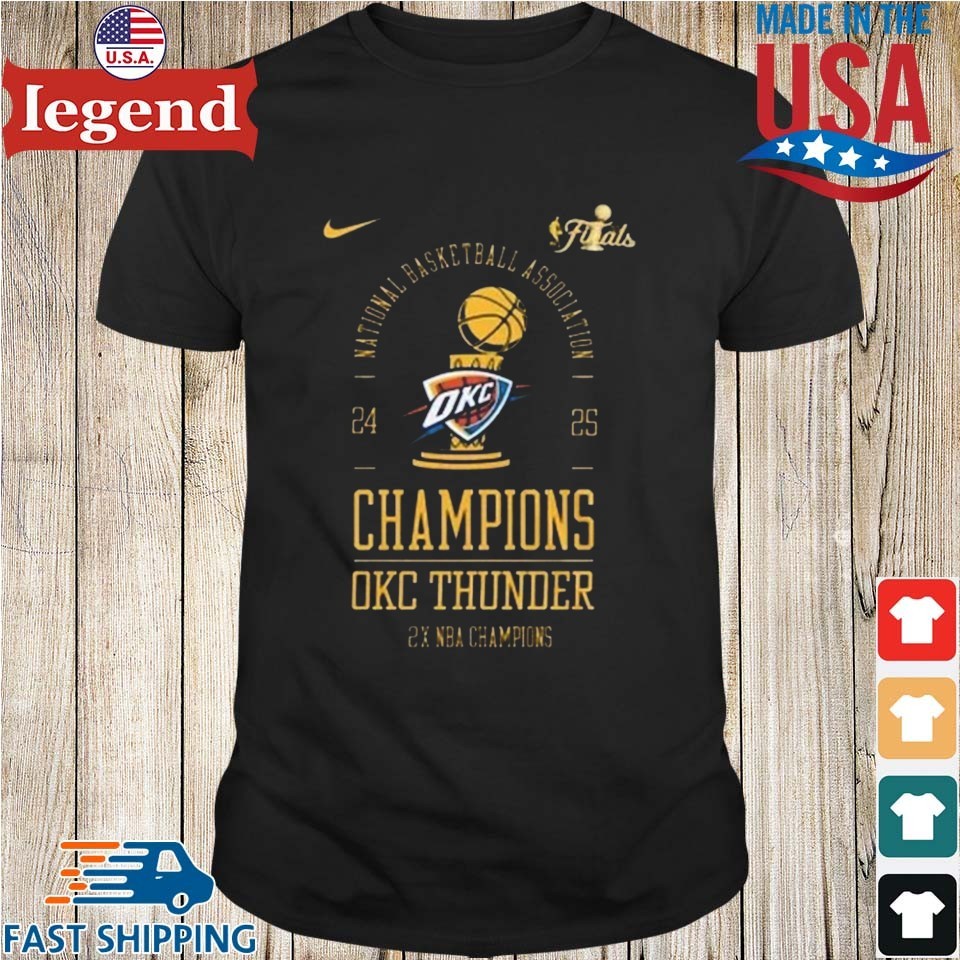 Oklahoma City Thunder 2X Champions 2025 NBA Signature Special Shirt