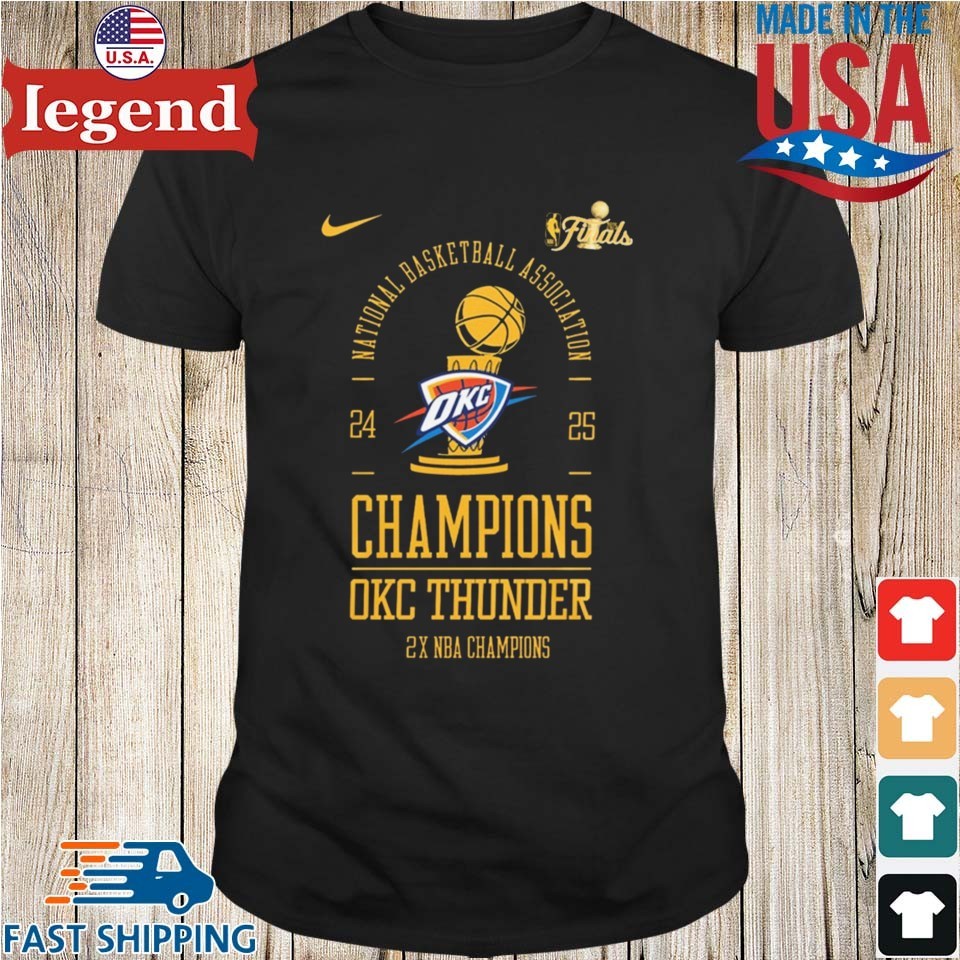 Oklahoma City Thunder 2X Champions Finals 2025 Shirt